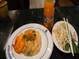 thailand street food - part 1 - egg and vegetables noodle with shirmp
