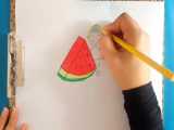 نقاشی قاچ هندوانه 