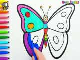 ::^کلیپ آموزشی نقاشی۳^::آموزش کشیدن پروانه^::انواع طرحهاونقاشی های کودکانه::^