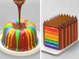 تزئین کیک شکلاتی رنگی - آموزش تزئین کیک و دسر