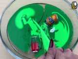 ساخت لجن براق با کیف های خنده دار لوله کشیMaking Glossy Slime With Funny Piping