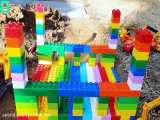 ماشین بازی / اسباب بازی / کامیون کمپرسی با بیل ساخت بلوک
