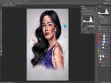 آموزش اکشن فتوشاپ Abstract Patterns Portrait Photoshop Action 