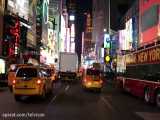 یازده (11) دقیقه رانندگی در میدان تایمز نیویورک (شب) | (خیابان‌های جهان 249)