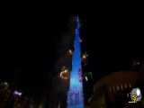 نورپردازی زیبا و دیدنی برج خلیفه دبی برای سال نو