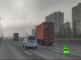 حادثه رانندگی عجیب و باورنکردنی در روسیه