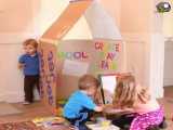 ایده بگیریم ساخت خانه ی کارتنی وانیمیشنی زیبای بچه ها