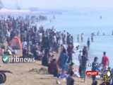 ساحل شلوغ بندرعباس در روزهای کرونایی