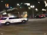پلیس آمریکا با شاسی‌بلند از روی مردم رد شد!