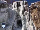 آبشار قندیلی در سرمای منفی ۱۵ درجه سانتیگراد 