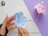 نحوه ساخت چتر خرگوشی ناز کاغذی اوریگامی