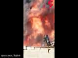آتش سوزی یک کارگاه لنج‌سازی در قشم
