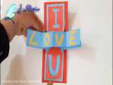 کاردستی با کاغذ - آموزش ساخت کارت پستال - هدیه روز زن و مادر - تبریک عاشقانه