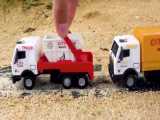 ماشین بازی کودکانه بیبو بیبو : کامیون سقوط کرده در آب و پل سازی با لگوهای رنگی