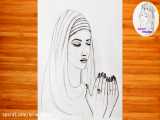 آموزش نقاشی دختر باحجاب