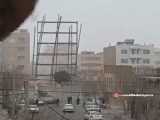 فیلم ریزش اسکلت نما در تهران،ریزش ساختمان