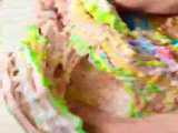 اسلایم کوکی رنگی رنگی/Slime colored cookie
