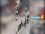 اولین فیلم از آتش سوزی یک واحدتجاری در بلوار امام ، نصیر شهر رباط کریم