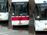 مراسم تحویل ۱۱۰ دستگاه اتوبوس و مینی بوس به شهرداری تهران