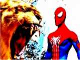 نبرد مرد عنکبوتی با شیر کوهی