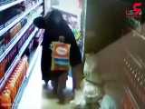 سرقت ٣ گونی برنج از یک فروشگاه توسط یک خانم