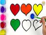 آموزش نقاشی کودکان _ نحوه ترسیم قلب و یادگیری رنگ