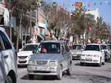 گوشه ای از راهپیمایی خودرویی مردم قوچان همزمان با 22 بهمن 99