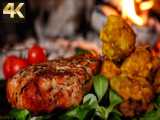 استیک گوشت بوقلمون با کلم سرخ شده | آشپزخانه آلمازان 205 | (Turkey Steak)