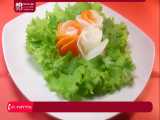 آموزش تزیین غذا و سفره آرایی - میوه آرایی با هویج