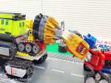 ماشین بازی قسمت 62 - لگو ماشین های پلیس - آتش نشانی - قطار - ساخت میکسر بتن