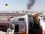 لحظه آغاز انفجار در گمرک اسلام‌قلعه