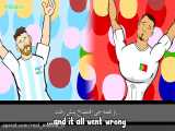 کارتون طنز شبی که مسی و رونالدو همزمان بیچاره شدند! (زیرنویس فارسی)