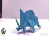 آموزش اوریگامی،اوریگامی دایناسور تریسرا توپس،کاردستی های زیبا