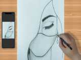 نقاشی فانتزی ساده در مورد کرونا با مداد
