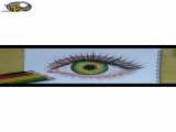 نقاشی زیبای چشم+تکنیک های مداد رنگی+رنگ کاری سه بعدی درنقاشی بامدادرنگی۲۰۲۱