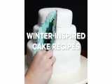 طرز تهیه کیک با طرح زمستانه