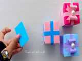 اوریگامی زیبا جعبه مقوایی مخصوص کادو+مخصوص روز پدر ومادر+ایده های ناب