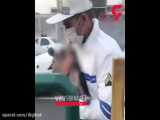 فیلم لحظه نجات سگ توسط پلیس درتهران