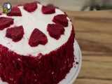 اموزش وطرز تهیه ی کیک مخمل قرمز+کیک مخمل پز قرمز+ایده اموزشی کیک خوشمزه