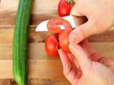 آموزش تزیین خیار و گوجه فرنگی