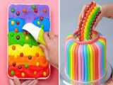 ایده های تزئین کیک رنگین کمان | So Yummy Cake | آشپزی