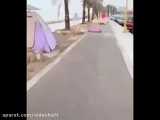 ازدحام چادرهای مسافران نوروزی در بندرعباس را ببینید