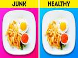 غذای ناسالم در مقابل غذای سالم - دستورالعمل های آسان غذای سالم
