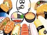 چالش اسمر | انیمیشنی | خوردن انواع سوشی ‌و خوراکی های ژاپنی(درخواستی)