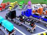 کارتون ماشین های رنگی : تریلی مخصوص حمل انواع ماشین
