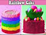 تهیه و تزیین کیک های رنگی - کیک تولد کیوت - کیک آرایی