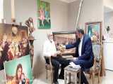 کافه خبر وگپ وگفت با استاد احمداقبالی هنرمند نقاش درمجیدیه (۱)