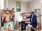 کافه خبروگپ وگفت با استاد احمداقبالی هنرمندنقاش درمجیدیه (۲)