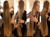 چالش موی بلند قسمت 402 - موهای صاف و زیبای ترزا - چالش Long Hair