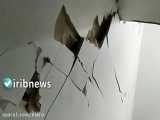 خسارات ناشی از زلزله امروز به یکی از منازل مسکونی در مریوان